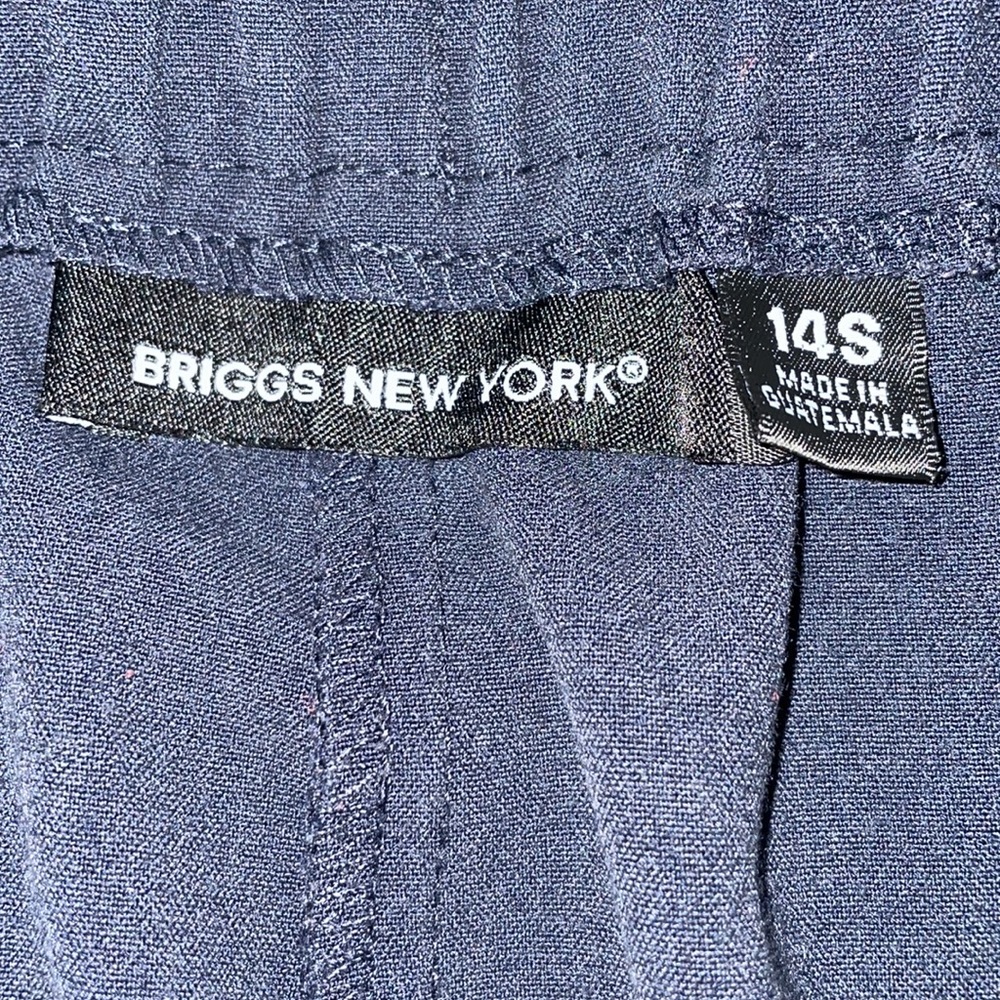 Briggs New York Elastic Waist Pants W/ Pockets - Blue - Size 14S - Picture 9 of 11